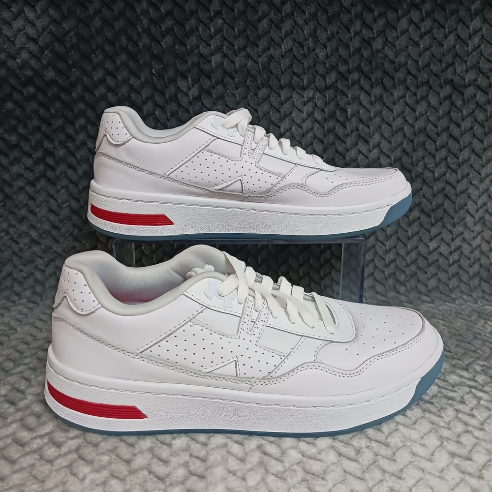 Under Armour Court 96 Women's Walking Sneakers Shoes White Blue Red Size 10